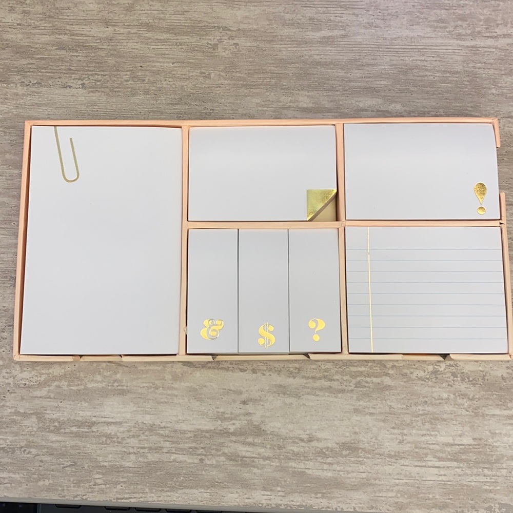 Kate Spade Gold Accent Note Pad Set